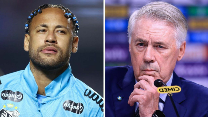 Neymar vs. Ancelotti: el jugador desmintió al DT por no convocarlo a la Selección de Brasil