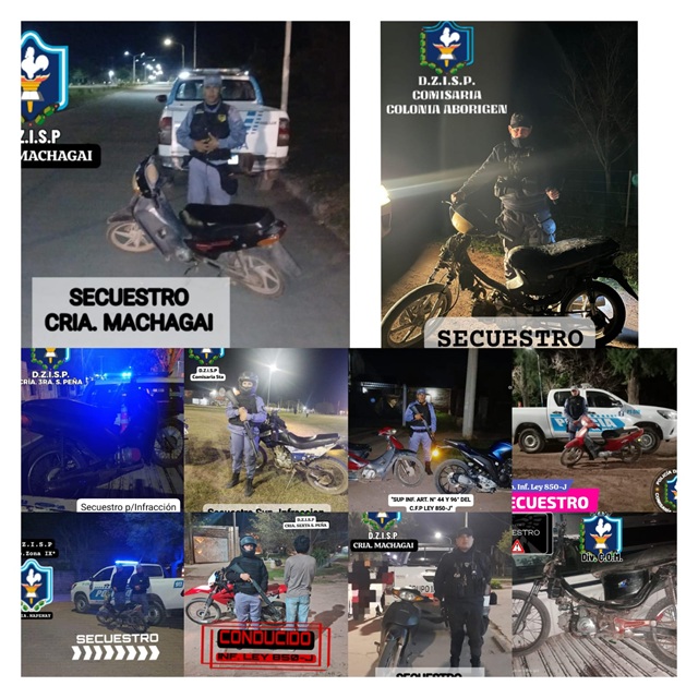SÁENZ PEÑA: Operativo “Lince”: Secuestran 22 Motos Y Esclarecen Un Hurto