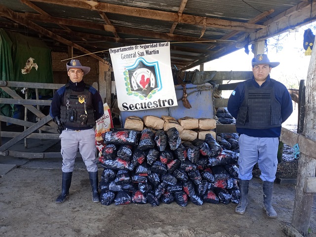 SAN MARTIN: Secuestraron Más De 300 Kilos De Carbón Vegetal Transportados Sin Guía