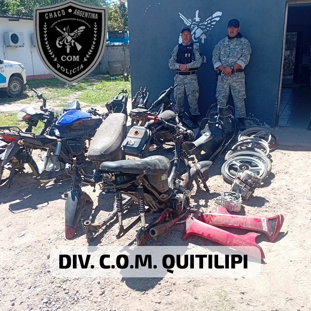 QUITILIPI: Secuestran Motopartes Y Motocicletas De Un Taller Mecanico Clandestino