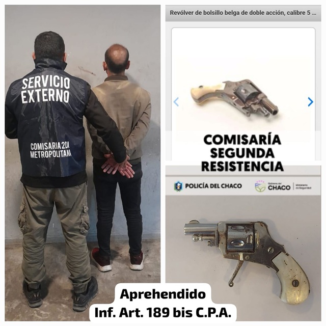 RESISTENCIA: Demoran A Un Hombre Con Un Arma De Fuego