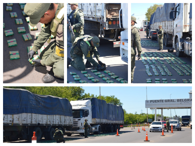 CHACO: Escondían En La Cabina De Dos Camiones De Cargas Generales 129 Kilos De Hojas De Coca En Su Estado Natural
