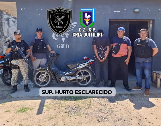 QUITILIPI: Recuperaron Una Moto Y Detuvieron A Un Joven