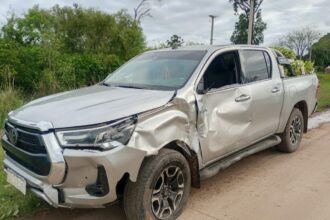 MARGARITA BELÉN: Fuerte Choque Entre Camioneta Y Moto