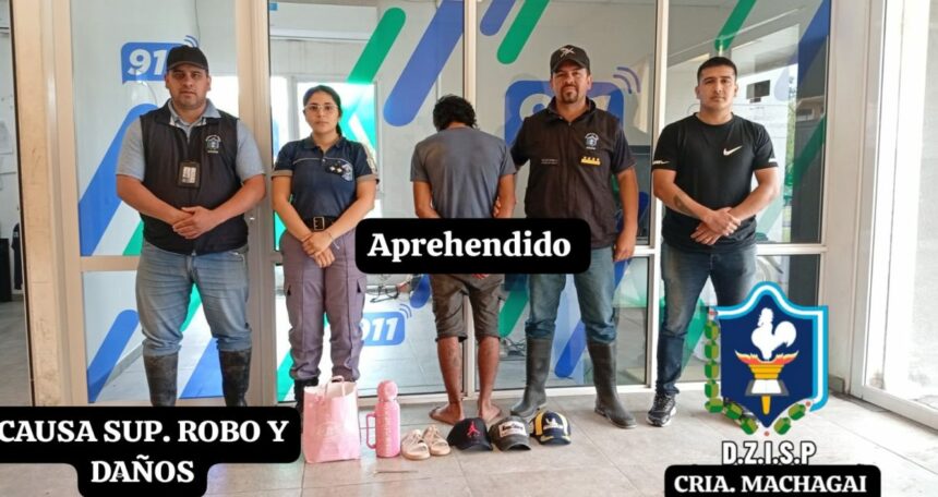 MACHAGAI: Rompió Una Vidriera Para Robar Varios Objetos: Ya Está Detenido