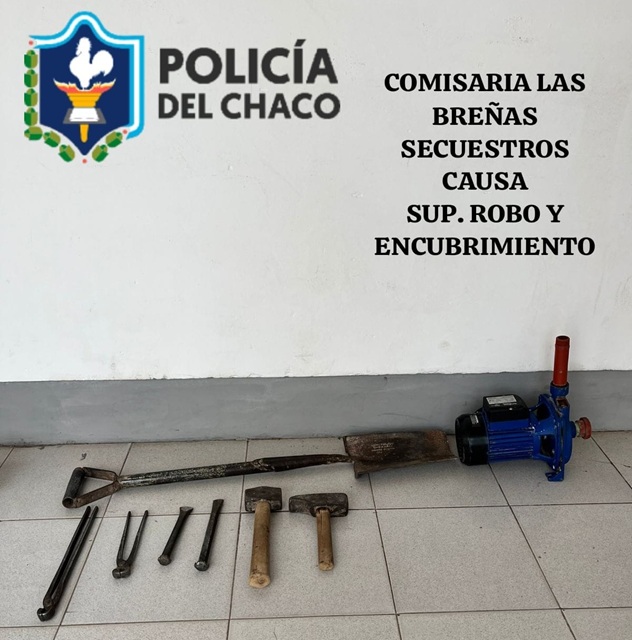 LAS BREÑAS: Recuperaron Herramientas Robadas En Una Obra En Construcción