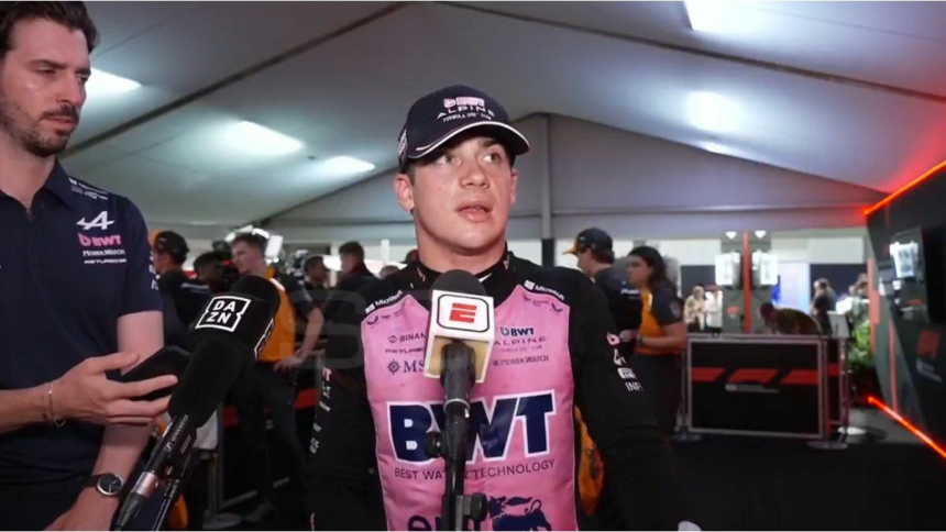 Colapinto confesó que no tiene “feeling con el auto”, tras una mala jornada en Singapur