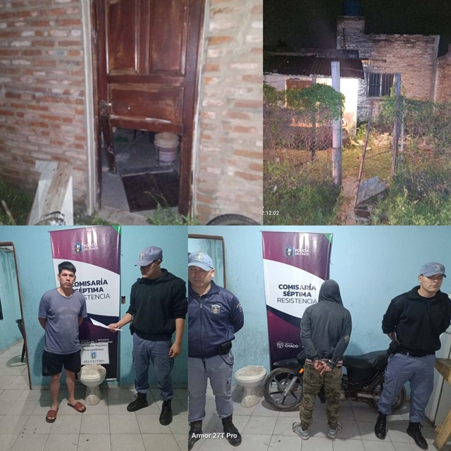 CHACO: Fueron Sorprendidos Saliendo De Una Vivienda: Recuperaron Un Inodoro