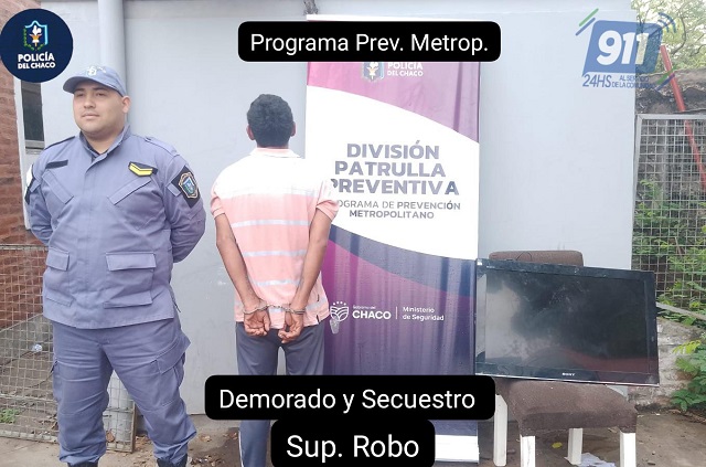 CHACO: Robó Un Televisor Y Fue Detenido A Pocas Cuadras