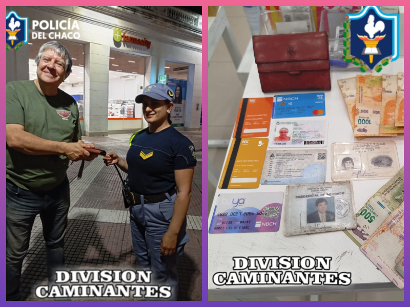 RESISTENCIA:  Detuvieron A Un Hombre Con Pedido De Captura Y Regresaron La Billetera Extraviada A Un Ciudadano