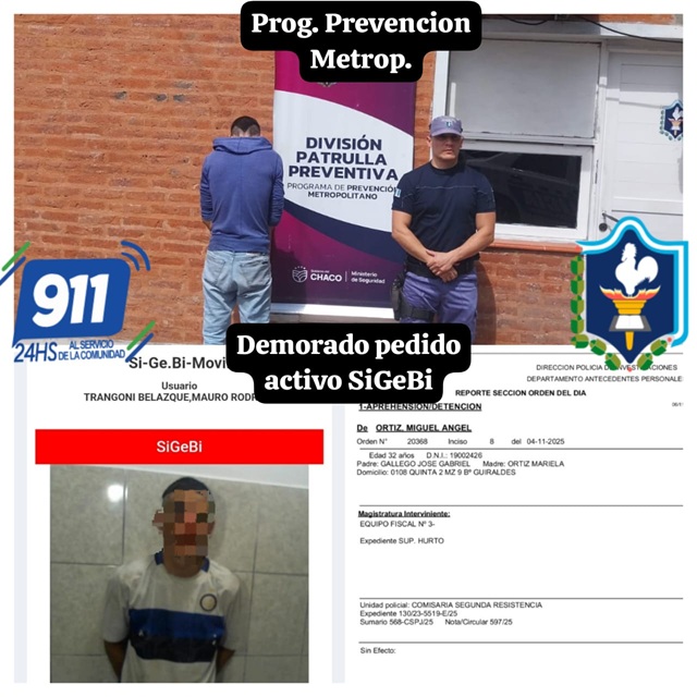 CHACO: Detuvieron A Un Hombre Por Pedido Activo De Captura