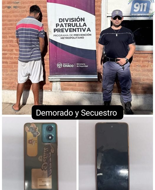 CHACO: Fue Detenido Tras La Denuncia De Su Pareja Y Recuperaron El Celular Sustraído.
