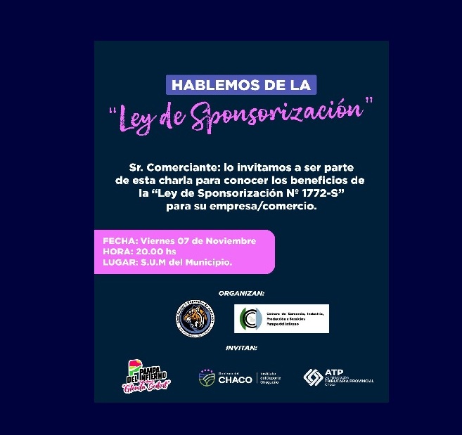 Charla Informativa Sobre La Ley De Sponsorización Deportiva En Pampa Del Infierno