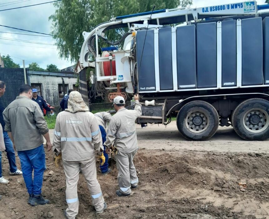 Sameep Realizó Trabajos De Mantenimiento De La Red Cloacal En La Leonesa