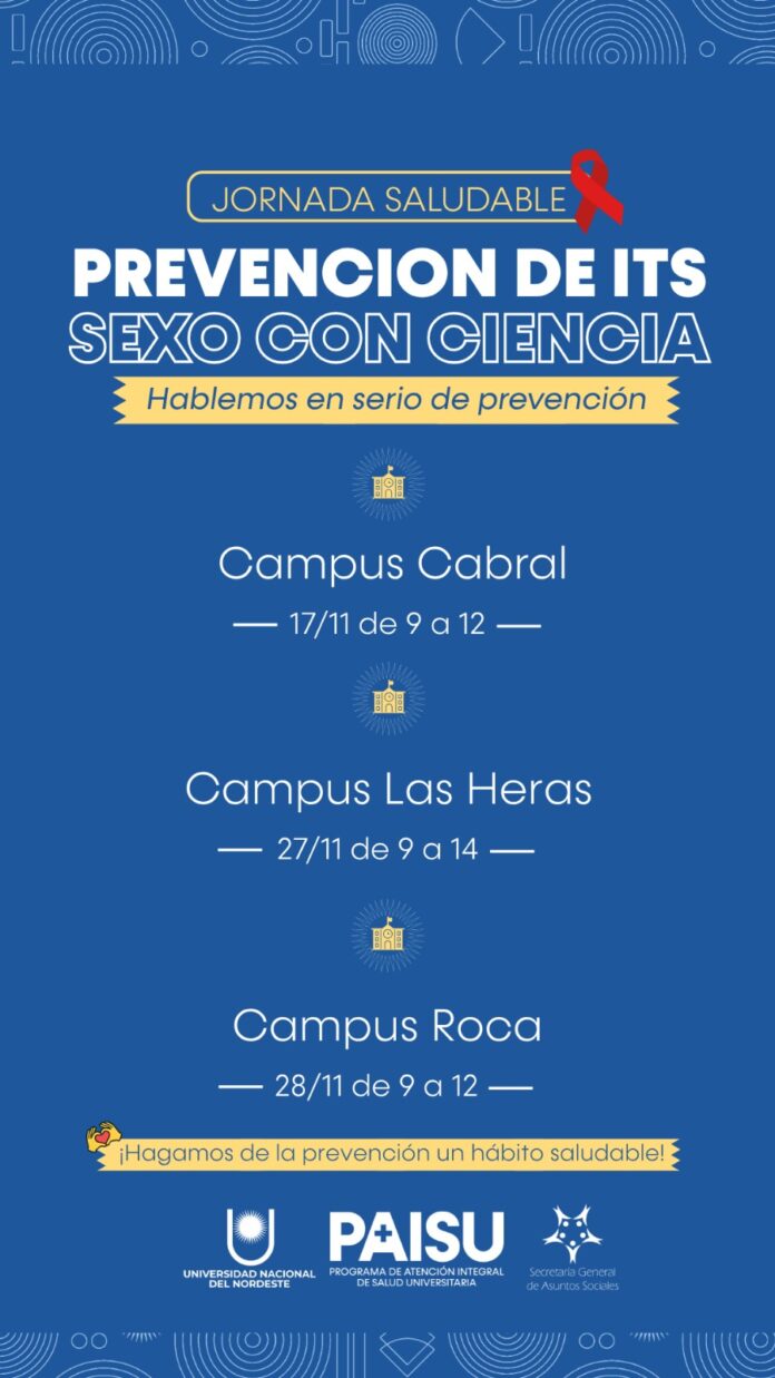 “Sexo con Ciencia”, jornadas de prevención de ITS