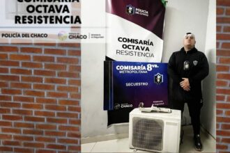 RESISTENCIA:    Intentó Robar Un Motor De Aire Acondicionado Y Escapó Por Los Techos