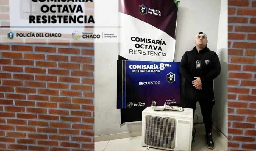 RESISTENCIA:    Intentó Robar Un Motor De Aire Acondicionado Y Escapó Por Los Techos