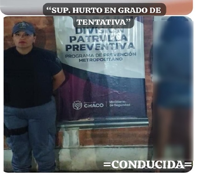 RESISTENCIA:   Una Mujer Fue Detenida Tras Intentar Robar Un Celular Y Un Termo