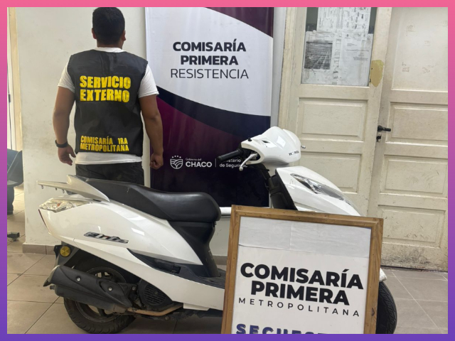 CHACO: En Menos De 24 Horas Recuperan Una Moto En “La Favelita”