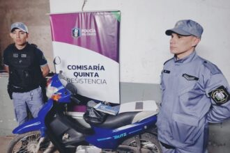RESISTENCIA: Rápida Intervención Para Recuperar Una Moto Y Celular Robado A Un Motouber