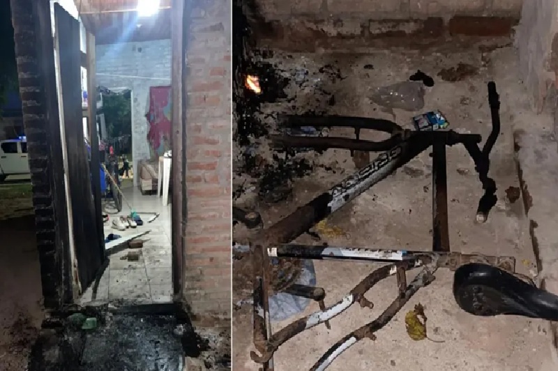 CHARATA: Discutió Con Su Sobrino Y, En Represalia, Le Prendió Fuego Su Bicicleta