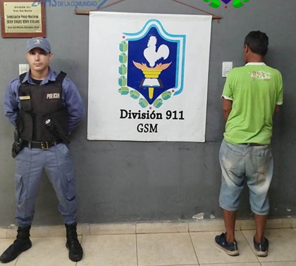 SAN MARTÍN: Detenido Por Causar Disturbios: Tenía Un Revólver Oculto Y Una Restricción Vigente