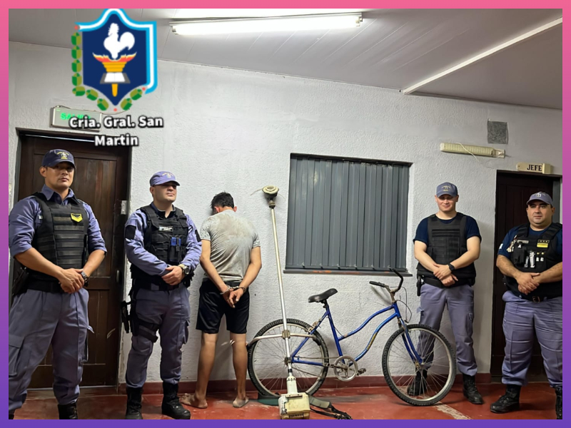 SAN MARTÍN: Detuvieron A Un Hombre Y Recuperaron Elementos Sustraídos