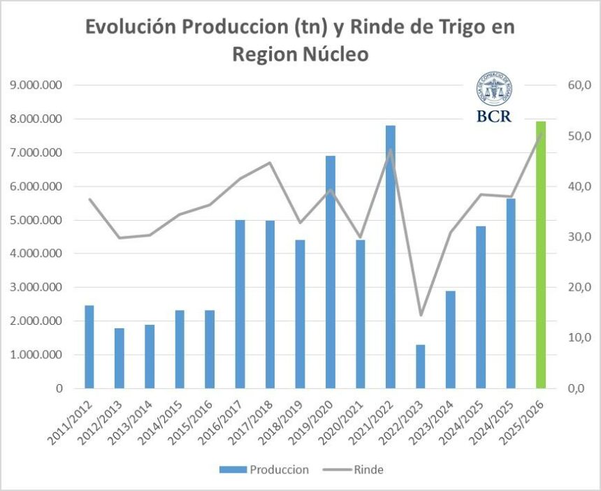¡Campañón! el trigo rompe todos los récords y hay lotes de hasta 80 quintales