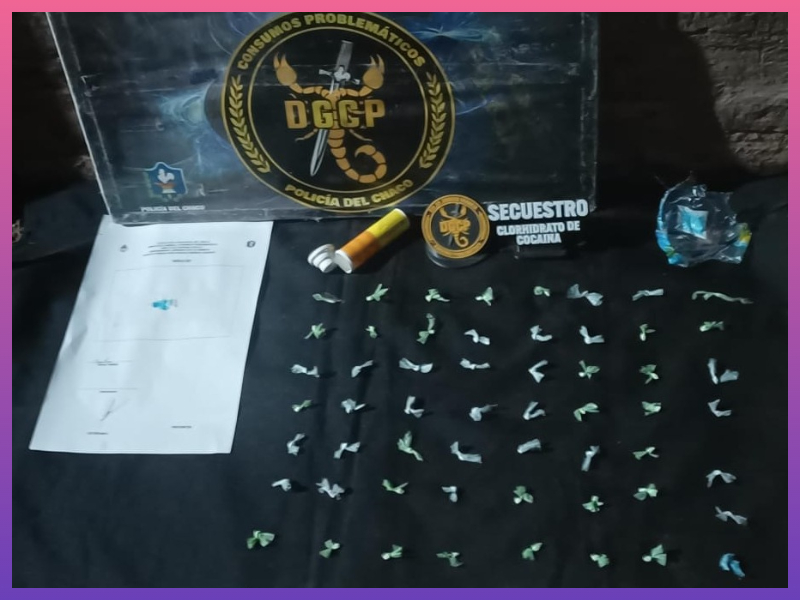CHARATA: Secuestran 64 “Bochitas” De Cocaína En Un Operativo Preventivo