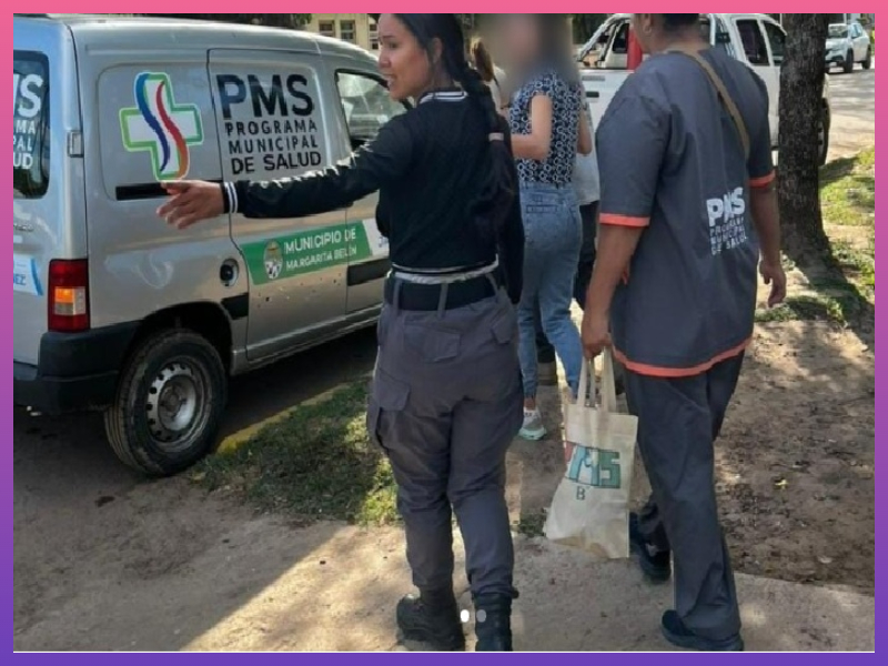 MARGARITA BELÉN: Asisten De Urgencia A Una Vecina Descompuesta En Un Jardín