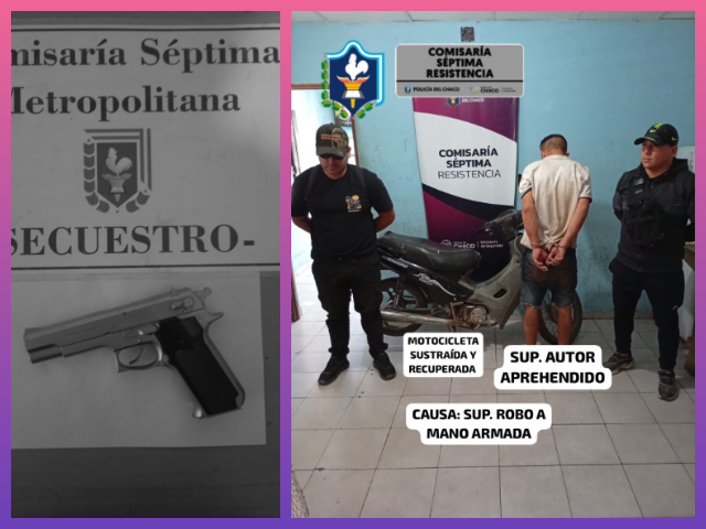 RESISTENCIA: Recuperan Una Motocicleta Sustraída En Un Supuesto Robo A Mano Armada Y Detienen Al Presunto Autor Del Hecho