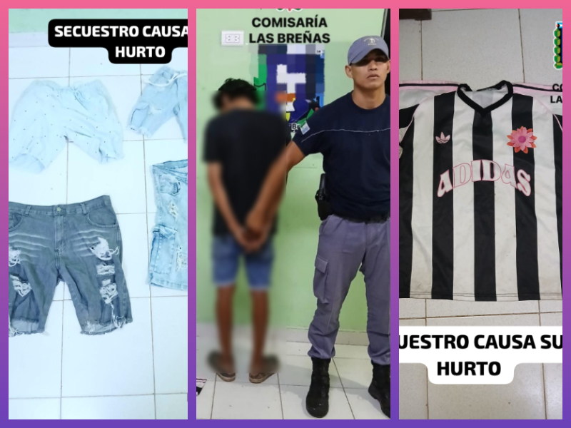 LAS BREÑAS:  Esclarecen Un Hurto: Dan Con El Presunto Autor Y Recuperan Prendas Sustraídas