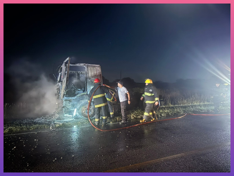 CHACO: Sofocan Incendio De Un Camión En Plena Ruta 95