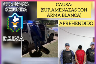 VILLA ÁNGELA: Detuvieron A Un Joven Por Amenazas Con Arma Blanca