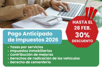 Sáenz Peña: El  Municipio ofrece un 30% de descuento en el pago anticipado de impuestos 2026