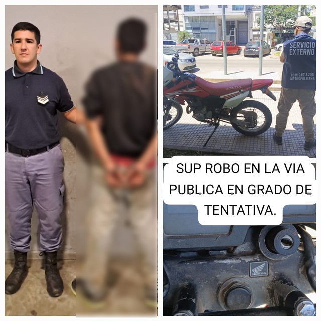 RESISTENCIA: Intentó Robar Una Moto, Lo Descubrió El Dueño, Quiso Huir Y Lo Atrapó La Policía