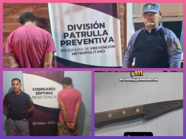 RESISTENCIA: Demoraron A Un Joven Por Amenazar A Su Madre Con Un Arma Blanca