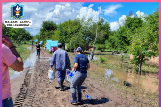 LAS GARCITAS: Refuerzan La Ayuda Por El Temporal En Un Trabajo Conjunto Entre El Municipio Y La Policía