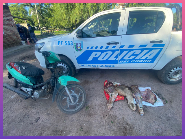 CHACO: Intervienen Ante Faena Ilegal De Un Equino Y Secuestran Carne Y Una Motocicleta