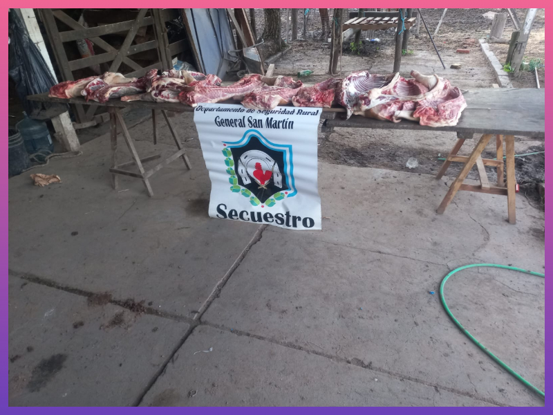 CHACO: Incautan Carne Faenada Sin Condiciones Sanitarias En Un Control Rural