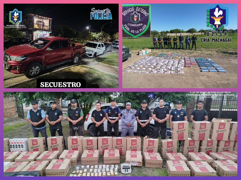 MACHAGAI: Importante Operativo Contra El Contrabando Con Millonario Secuestro