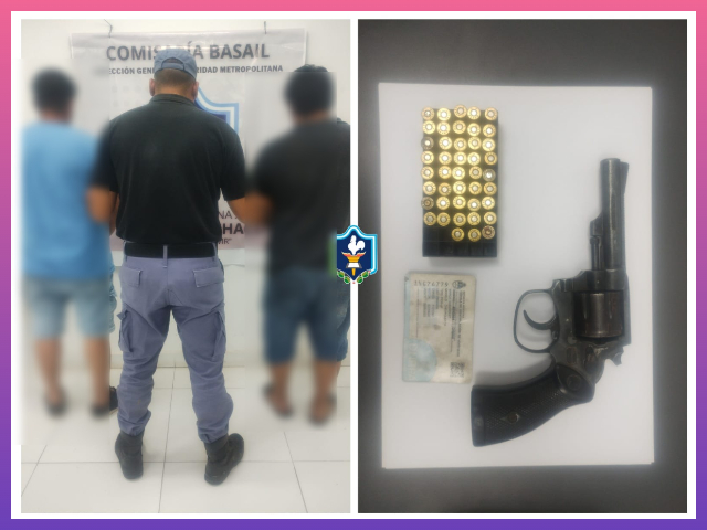 BASAIL: Dos Hombres Quedaron Detenidos Con Un Revólver Y Municiones
