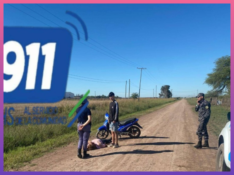 CHARATA: Mujer Perdió El Control De Su Moto Y Fue Hospitalizada