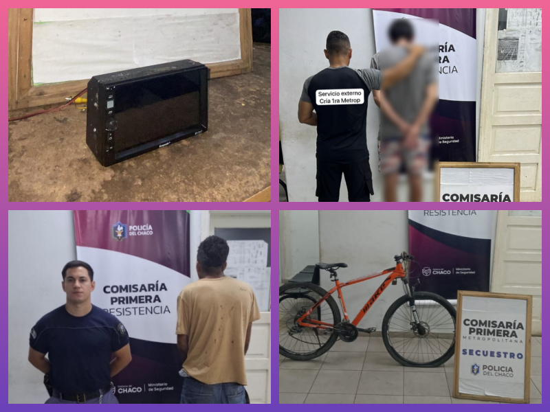 RESISTENCIA:   Intervención Con Dos Aprehendidos Por Hurto Y Robo