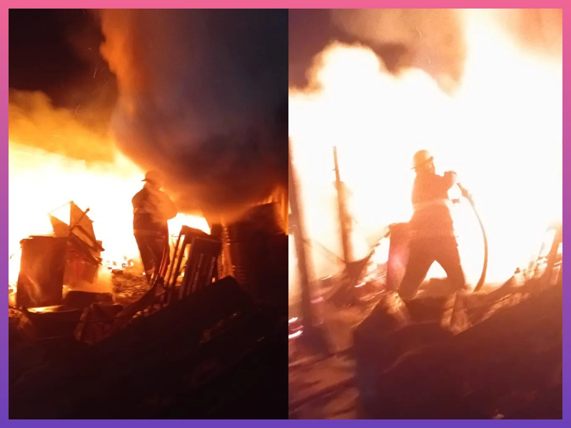 RESISTENCIA:  Impresionante Incendio Arrasó Una Vivienda En El Barrio Palermo III: Una Mujer Debió Ser Asistida