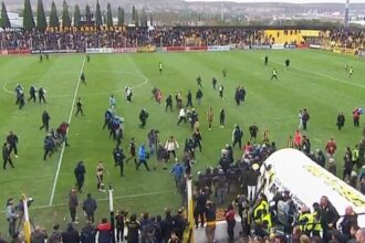 Incidentes, invasión y suspensión: el final en Madryn que impidió la premiación de Estudiantes de Río Cuarto