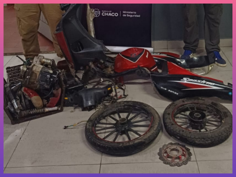 RESISTENCIA:    Secuestran Motopartes Con Pedido De Secuestro Activo En Villa Del Oeste