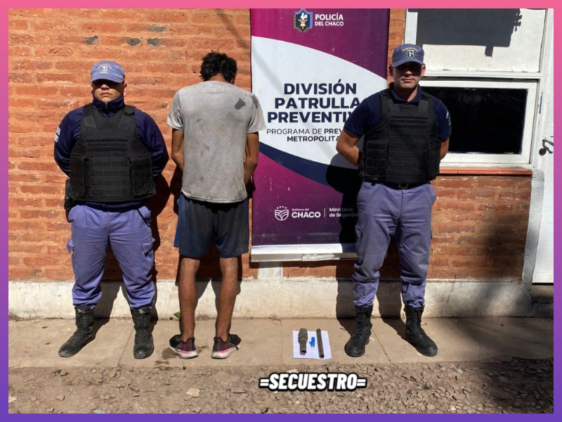 RESISTENCIA:  Un Desorden Término Con El Secuestro De Un Arma Casera