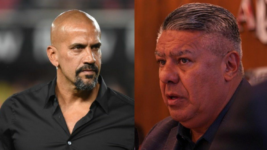 Chiqui Tapia saludó a Estudiantes de La Plata por el campeonato tras los cruces con Juan Sebastián Verón y el pasillo a Rosario Central