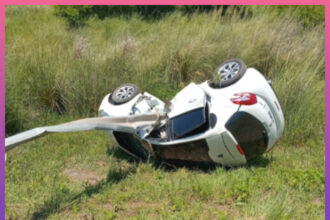 BASAIL: Despiste En La Ruta 11: Una Mujer Volcó Tras Perder El Control De Su Vehículo